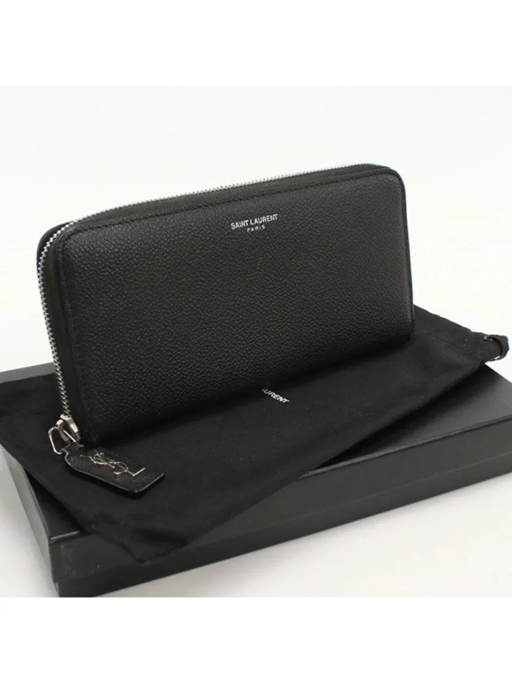 Saint Laurent Zip Around Wallet Classic Calf